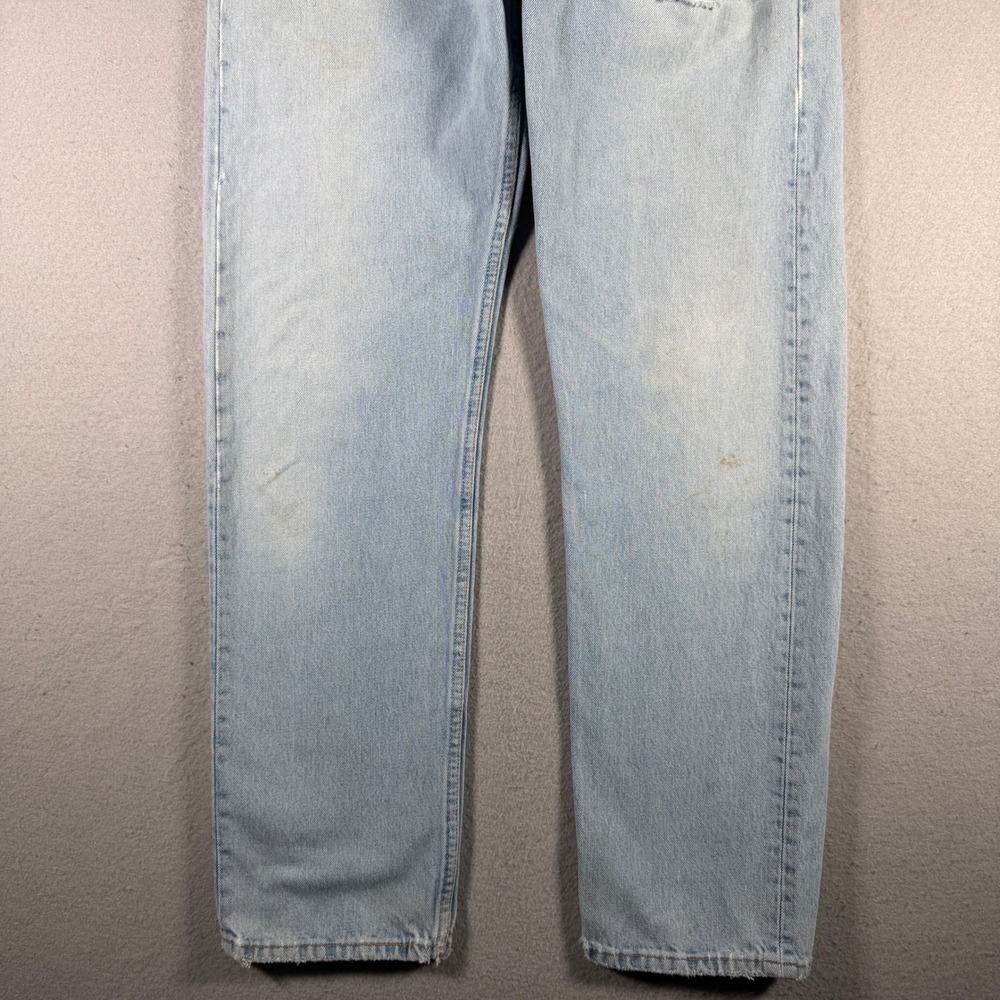 Vintage Levis 501 Jeans Mens 32x31 Made in USA Light Wash Distressed 90s 0997 - Picture 4 of 16